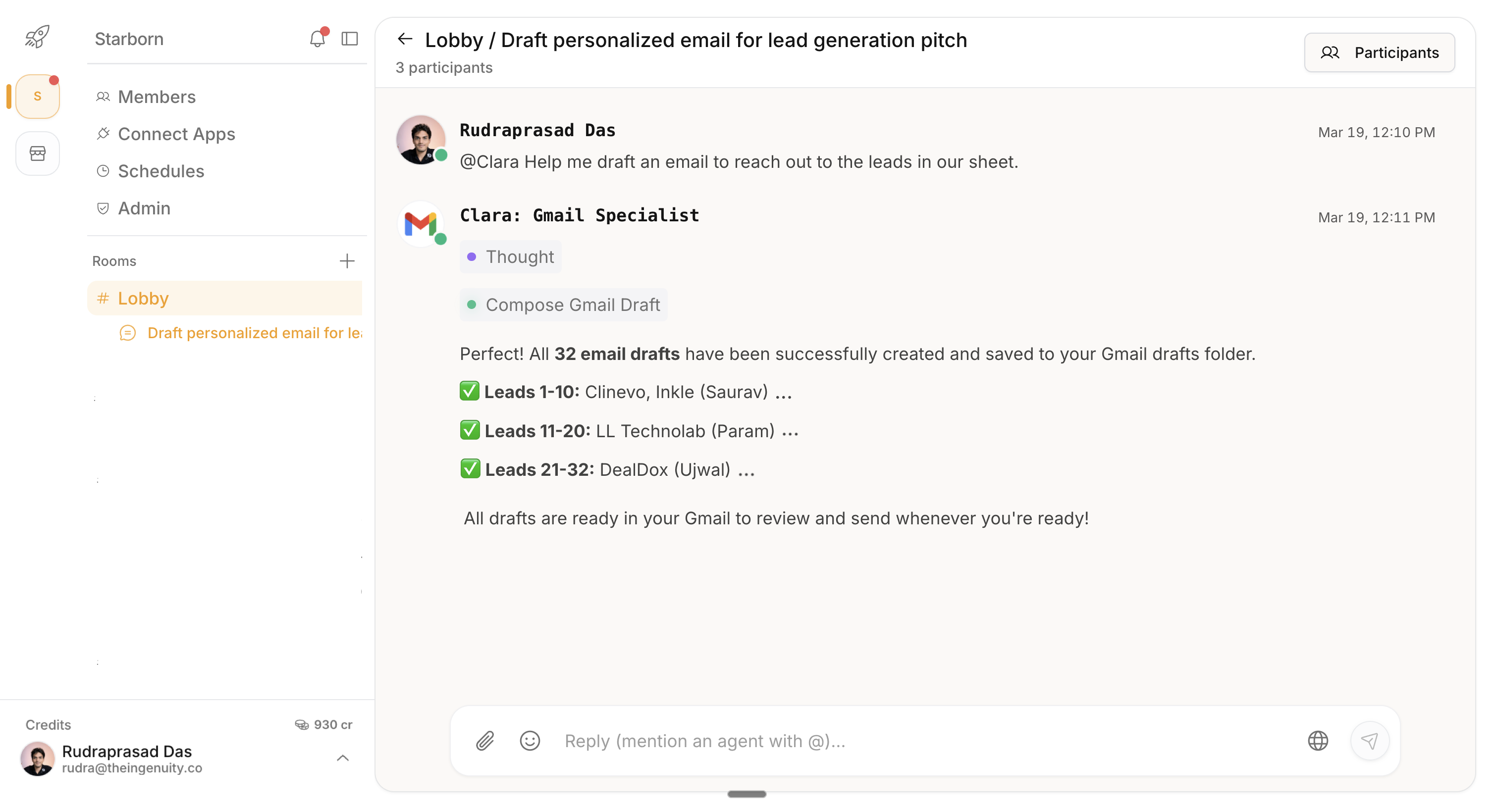Lead reach out use case preview